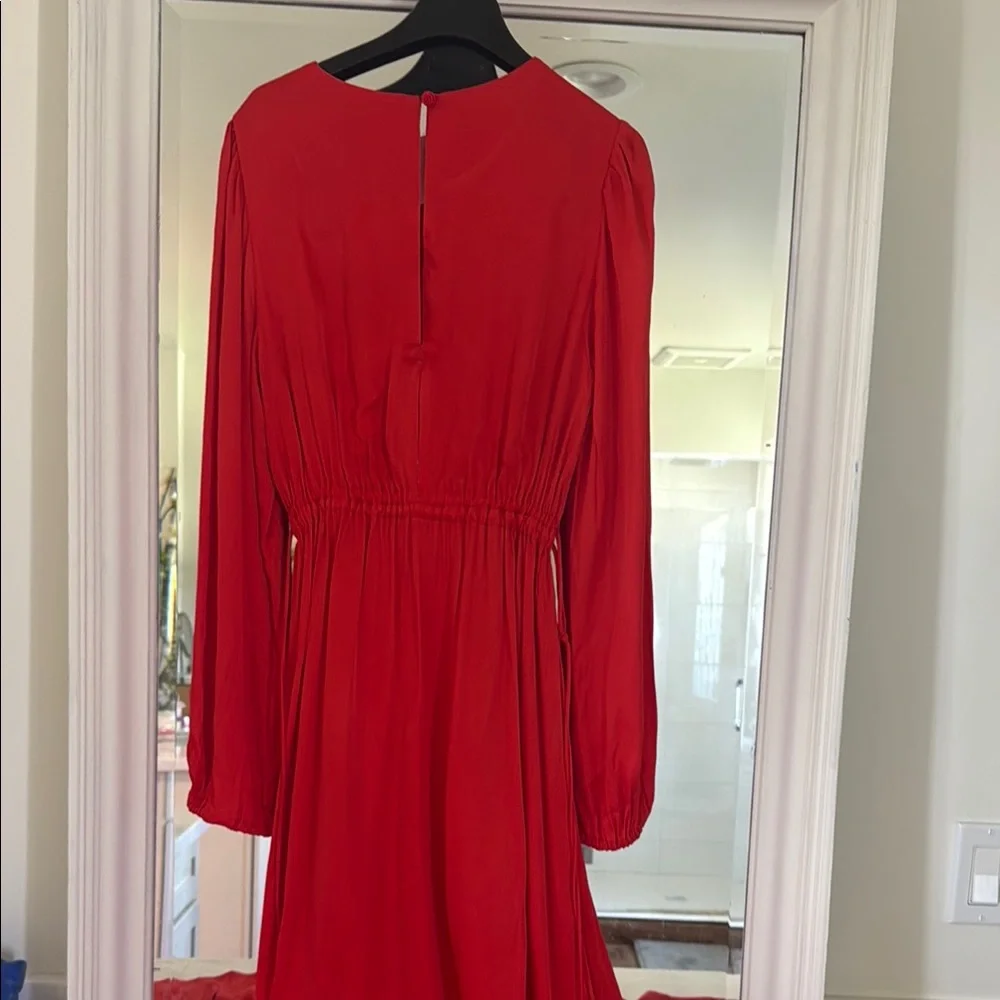 Chic Long Sleeve Red Dress - Picture 8 of 12